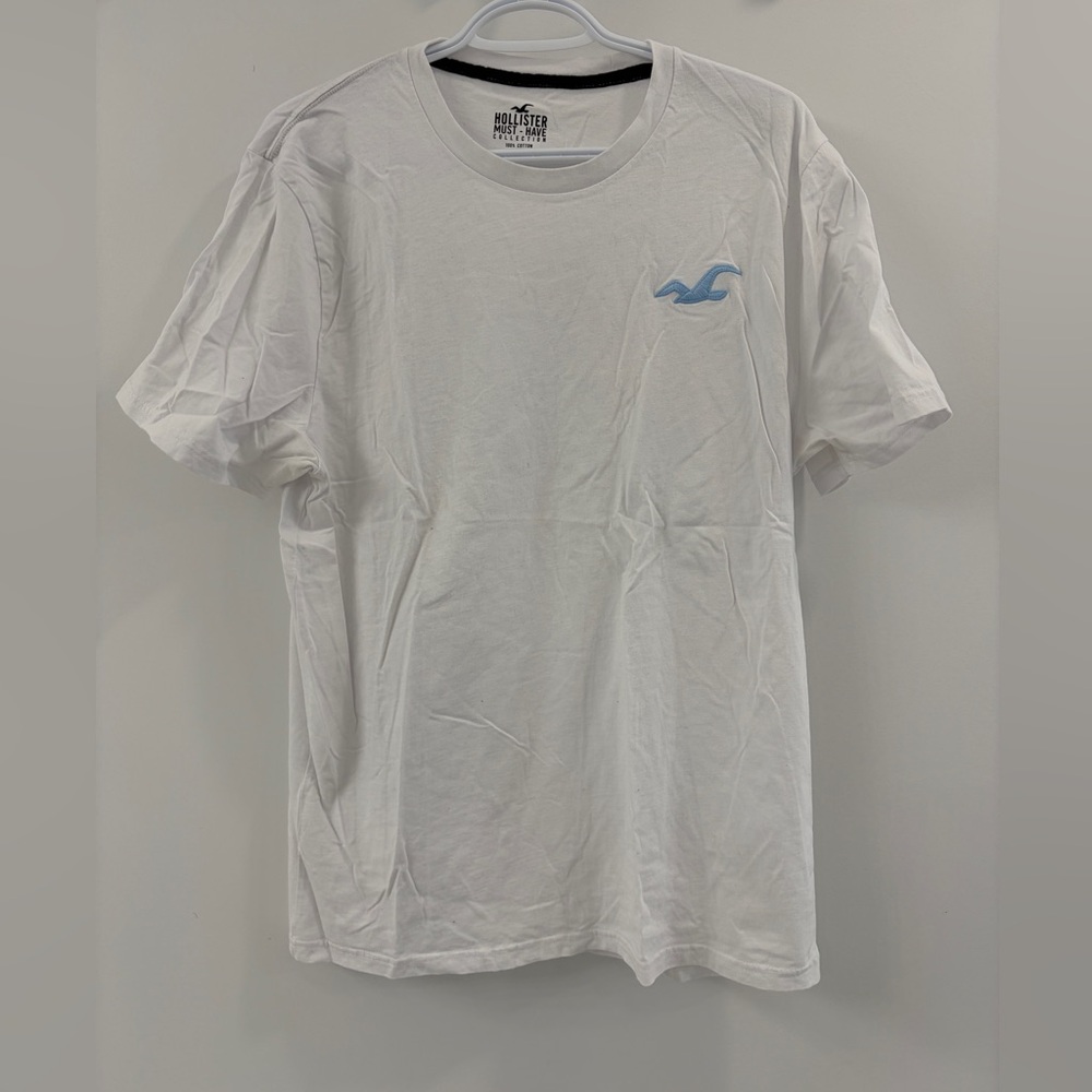 Hollister Men’s Crewneck Tee - White XL - 100% Cotton